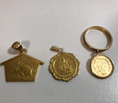 K24（純金）ペンダントトップ、メキシコ2ペソ金貨（K21.6）　をお買取り致しました！