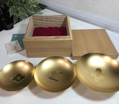 純銀　銀杯ｘ3個　をまとめてお買取りさせていただきました！