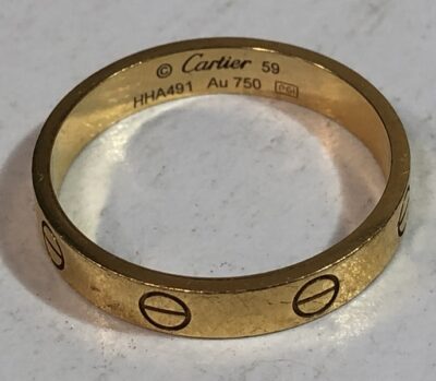 カルティエ　ラブリング　Au750（K18YG)　をお買取りさせていただきました！
