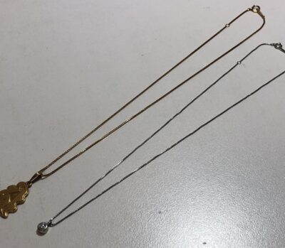 PT900ダイヤペンダントネックレス、K18ネックレス　をまとめてお買取りさせていただきました！