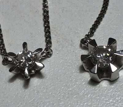 PT900ダイヤ（0.25ct、0.3ct）ペンダントネックレスｘ2本　をまとめてお買取りさせていただきました！