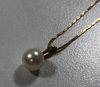 一粒パールK18ネックレス　をお買取りさせていただきました！