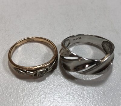 PT900リング、メレダイヤ＋K14リング　をまとめてお買取りさせていただきました！