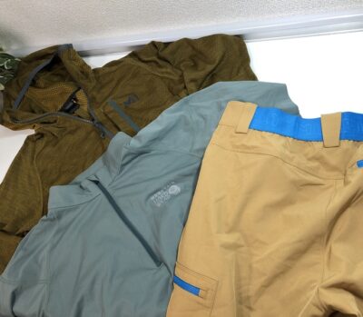 ミレー　ジップアップパーカージャケット、ハーフパンツ、マウンテンハードウェア　ハーフジップシャツ　をまとめてお買取りさせていただきました！