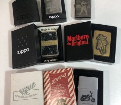 ジッポーライターx5個（未使用品、やや傷汚れ有りの中古品）　をまとめてお買取りさせていただきました！