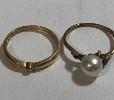 K18リング、一粒パールK14リング　をまとめてお買取りさせていただきました！
