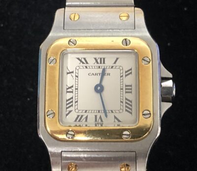 カルティエ　サントスガルベSM　SSｘYGコンビ　をお買取りさせていただきました！