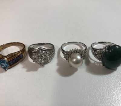 パール・色石・メレダイヤ＋K18、Pt900リング計4点　をまとめてお買取りさせていただきました！
