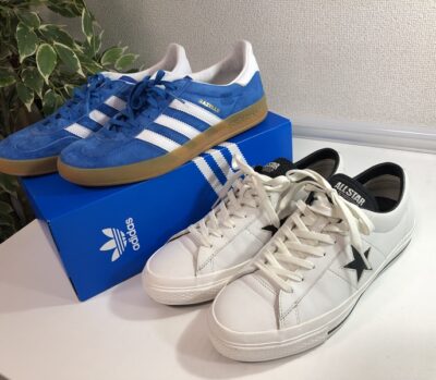 アディダス　ガゼル　H06260、コンバース　ワンスターゴルフ　33500200　ほぼ未使用極美品　をまとめてお買取りさせていただきました！