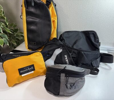ミレー　ウエストバッグ、モンベル　ポケッタブルデイパックほかバッグ一式　をまとめてお買取りさせていただきました！