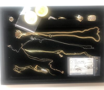 K18ネックレス、色石・メレダイヤ付きK18リング、ルビーPt900ネックレス、メレダイヤPt900リング等大量一式　をまとめてお買取りさせていただきました！