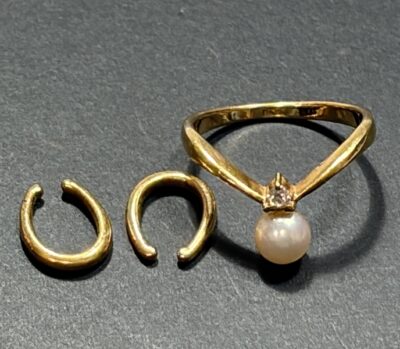 K18パールリング、K18ピアス　をまとめてお買取りさせていただきました！