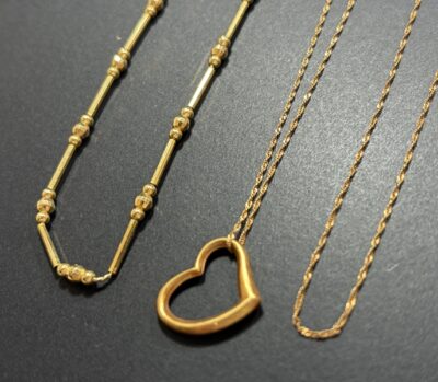 K18ネックレスｘ3点　をまとめてお買取りさせていただきました！