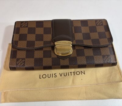 ルイヴィトン　ダミエエベヌ　ポルトフォイユ・システィナ　M61747　美品　※イニシャル刻印有り　をお買取りさせていただきました！