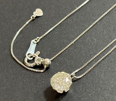 ダイヤモンド1.124ct＋Pt900ペンダント　Pt850チェーンネックレス　をお買取りさせていただきました！