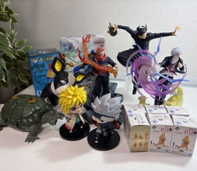 アニメフィギュア大量一式（呪術廻戦、JOJO、ワンピース、NARUTO）　をまとめてお買取りさせていただきました！