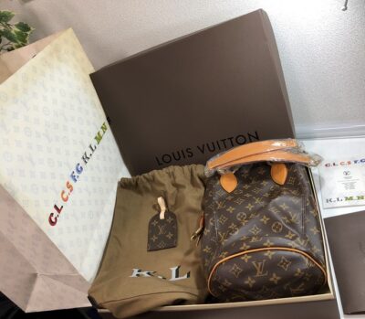 ルイヴィトンｘカールラガーフェルド　パンチングバッグベビー　モノグラム　M40230　未使用品付属品完備　をお買取りさせていただきました！