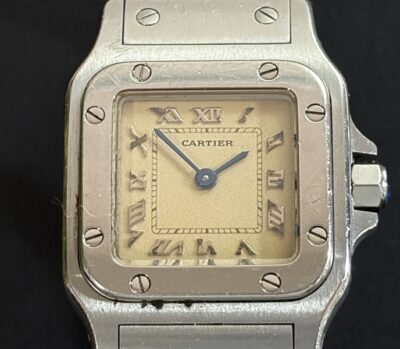 カルティエ　サントスガルベ　Ref.1565　稼働品　箱・余りコマ付属　をお買取りさせていただきました！